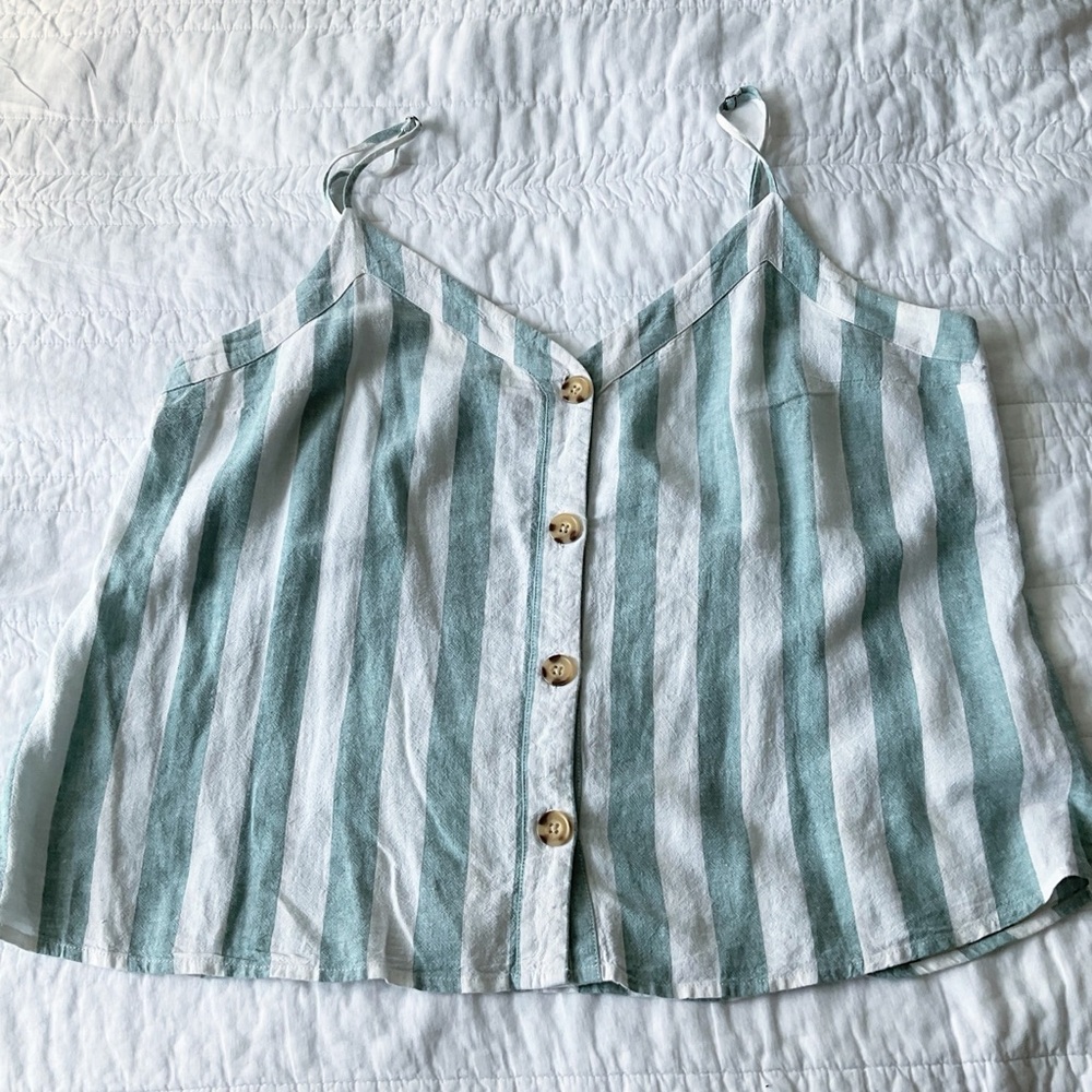 EUC Abercrombie linen tank